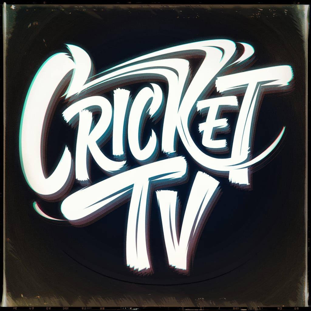 Dynamic Cricket TV Typography Logo in Cinematic Style