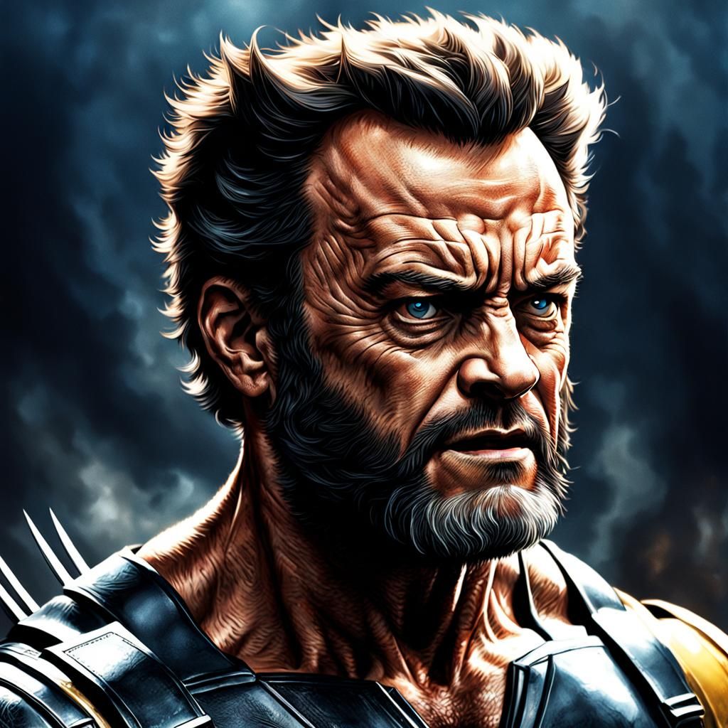 Tom Hanks as Wolverine: Hyperrealistic Portrait