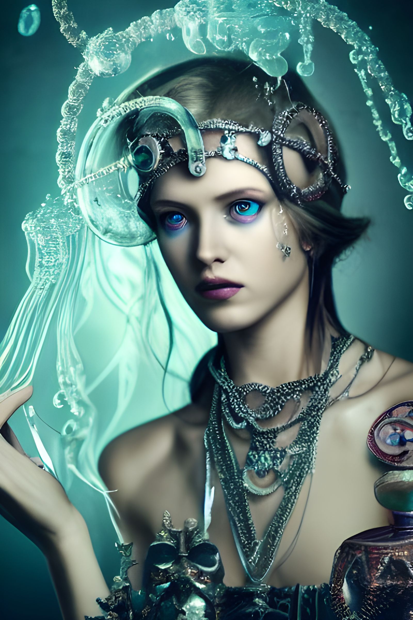 Blue Water Shaman Witch Digital Fantasy Art ~ prints @Society6work
