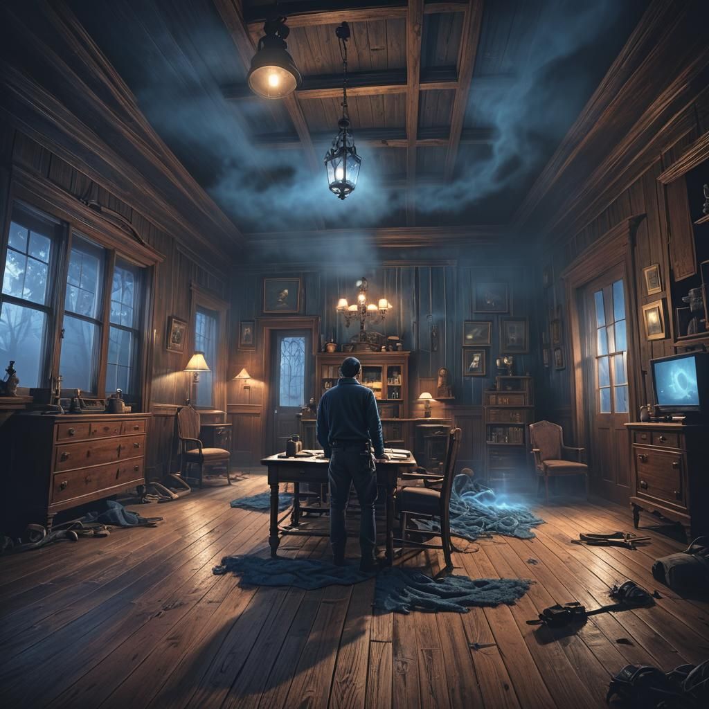 Ghost Hunters Investigate Spooky House at Night