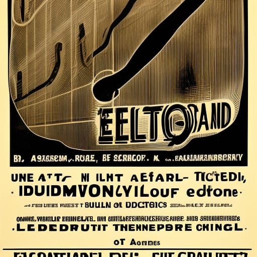 Vintage Anti-Electricity Poster, Circa 1900