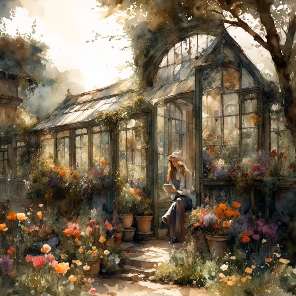 surrounded by flowers