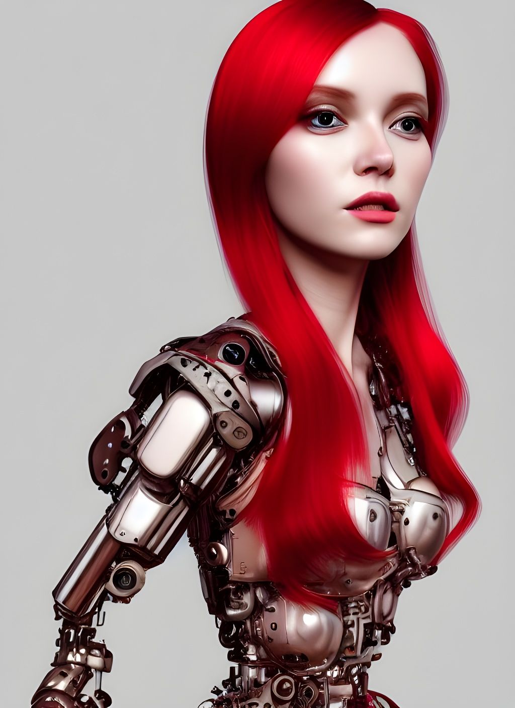 Pretty female android