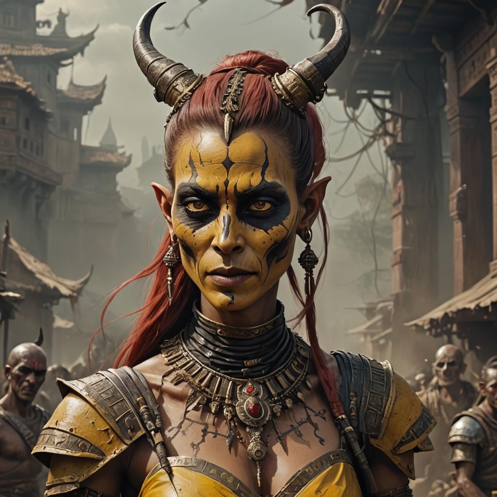 Detailed Matte Painting of a Githyanki Warrior