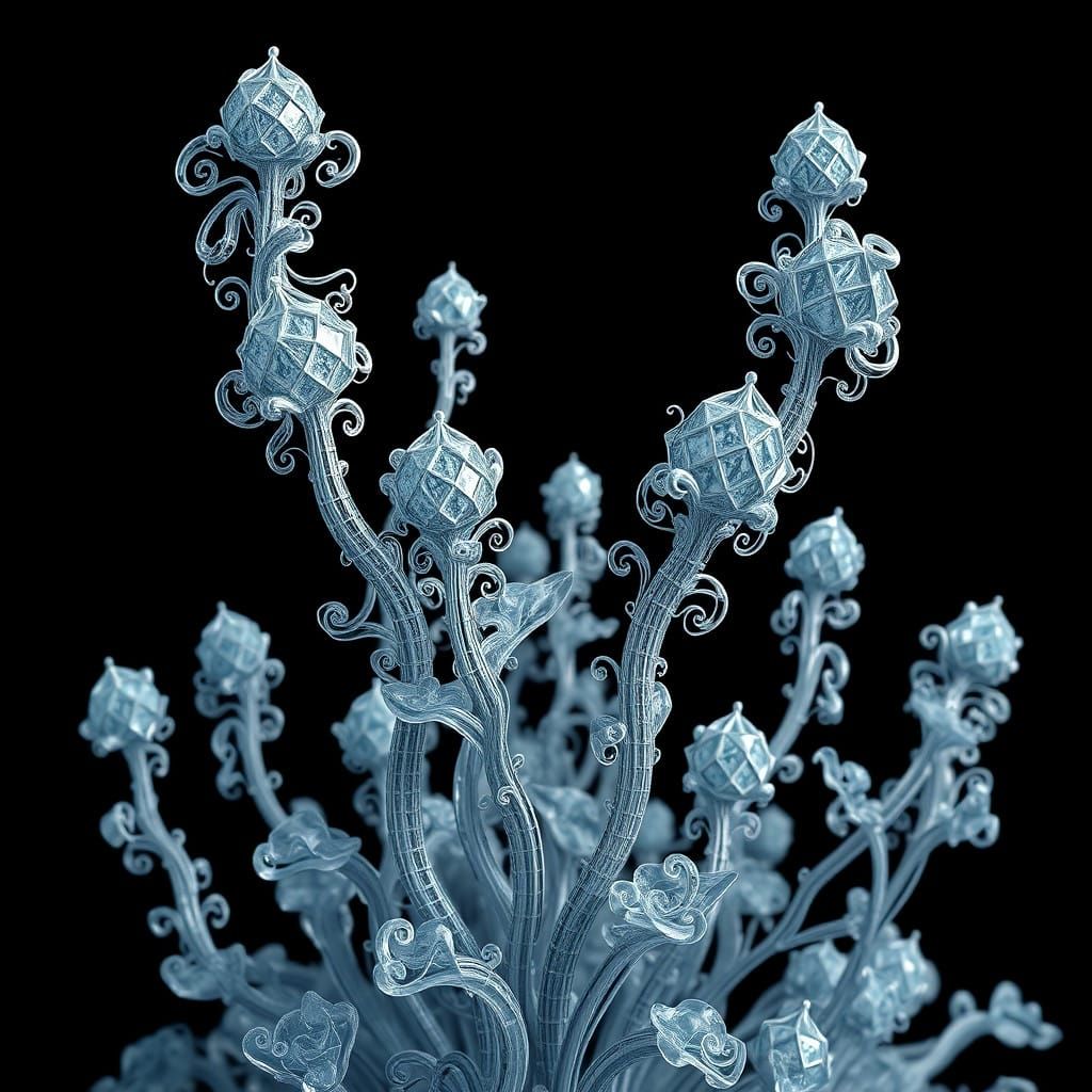 Geometric Plants in Crystal Formations