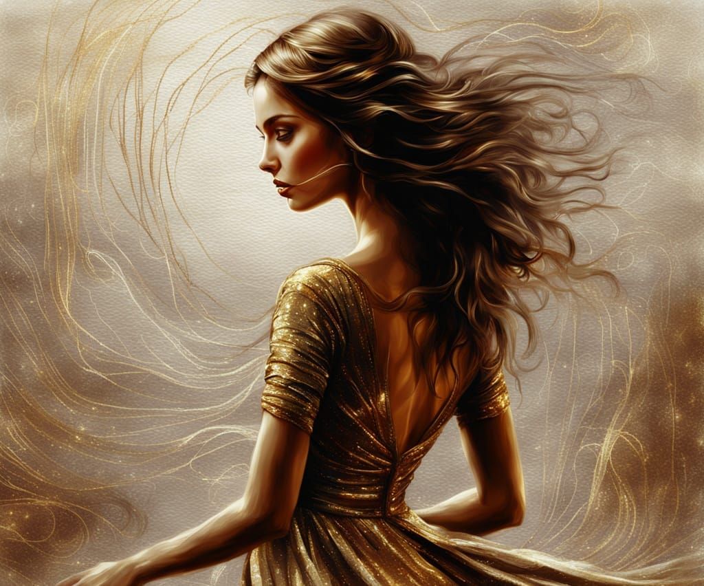 A Gleaming Golden Dress
