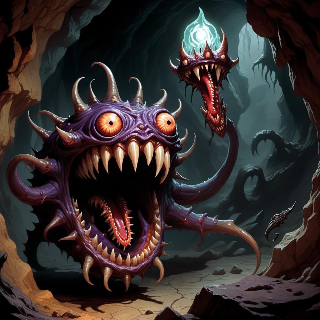 Dungeons and Dragons Beholder in Spooky Cavern