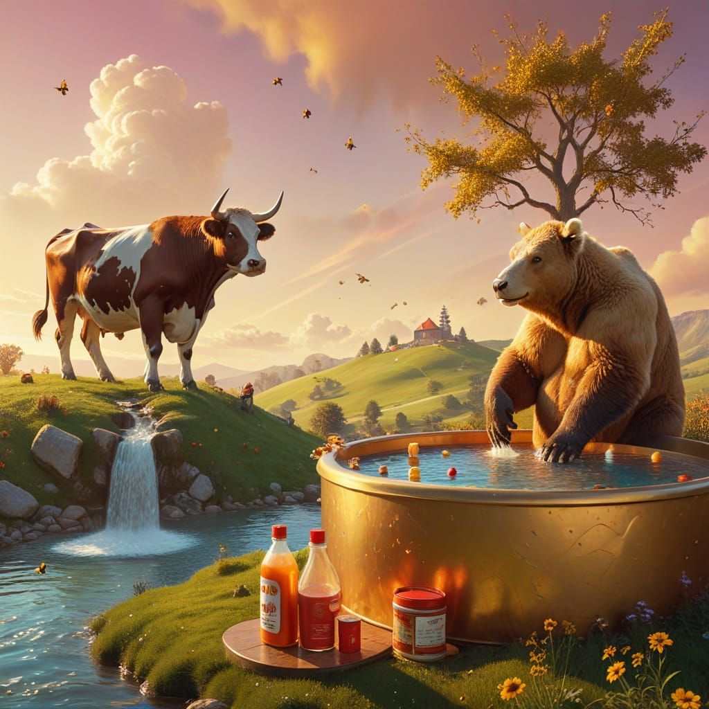 Majestic Cow in Land of Milk and Honey