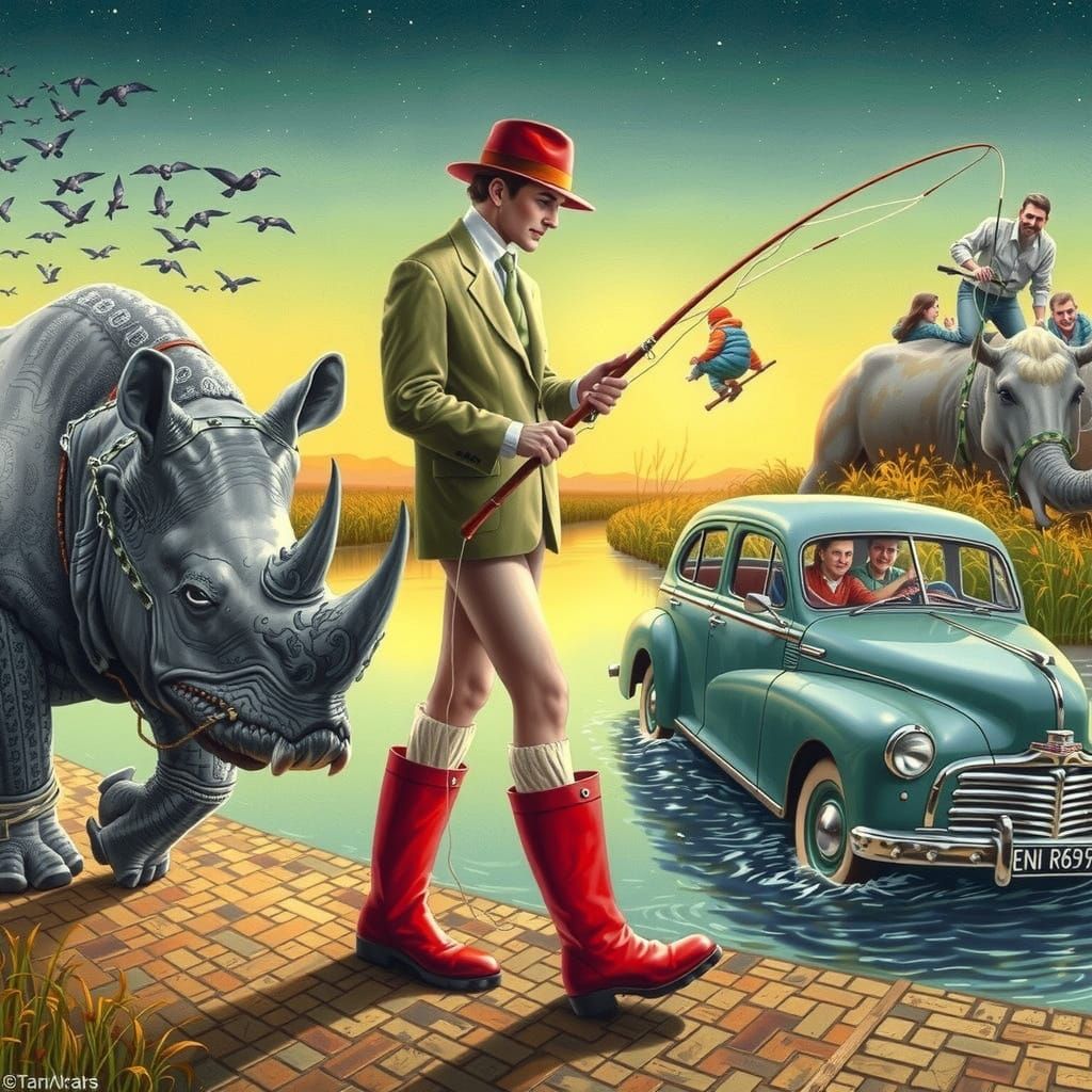 AI Generated Image of Fishing