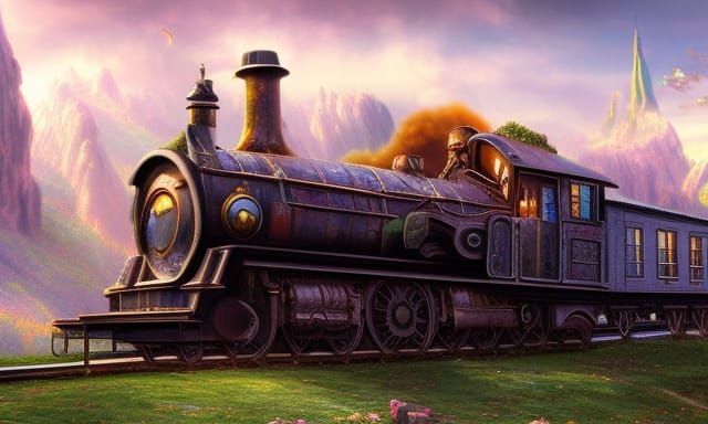Wonderland Train: Detailed Matte Painting in Unreal Engine