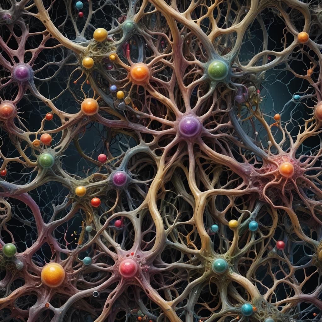 Intricate Neural Network Organism in 8K