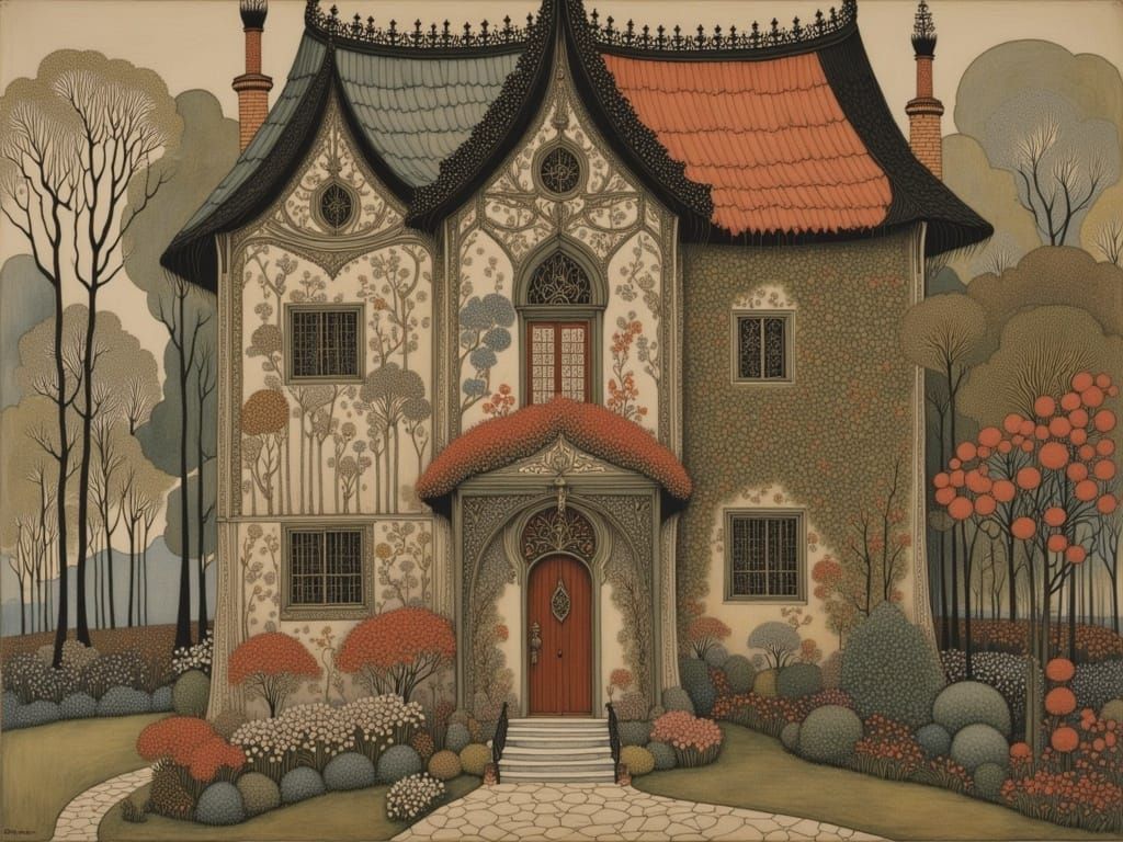 Intricate Cozy Home Illustration