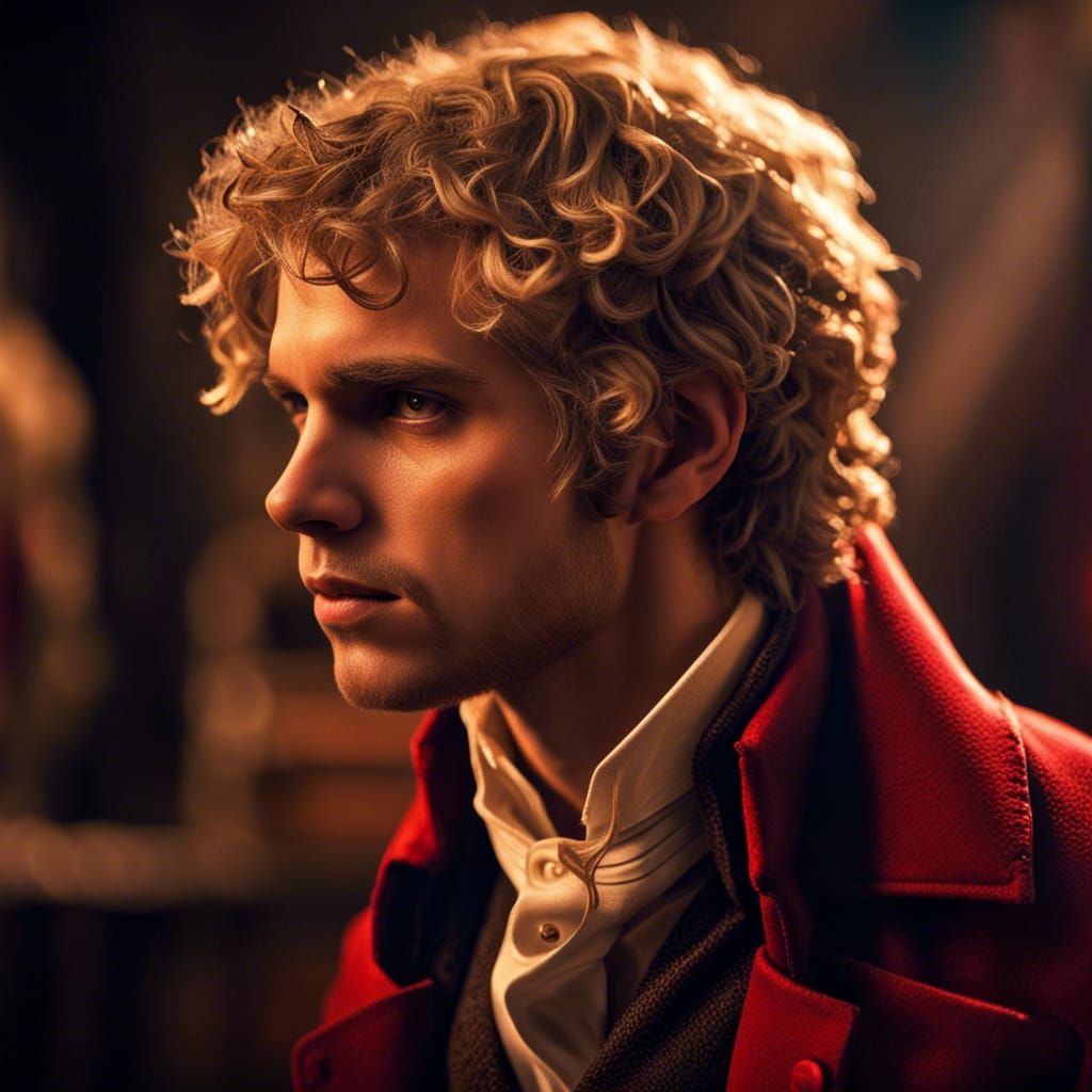 Eponine and Enjolras: A Hyperrealistic Cinematic Scene