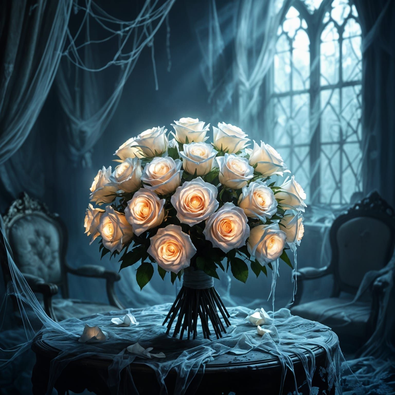 Ghostly Roses Bouquet in Haunted Mansion