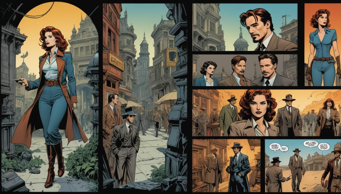 Vintage Comic Book Page: Arabian Desert Adventure