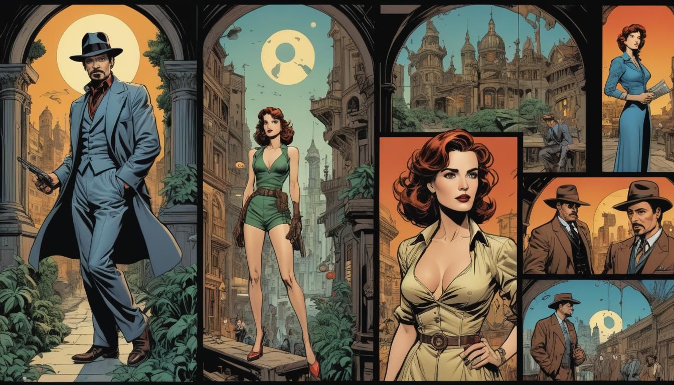 Comic Book Art: Desert Temple Adventure