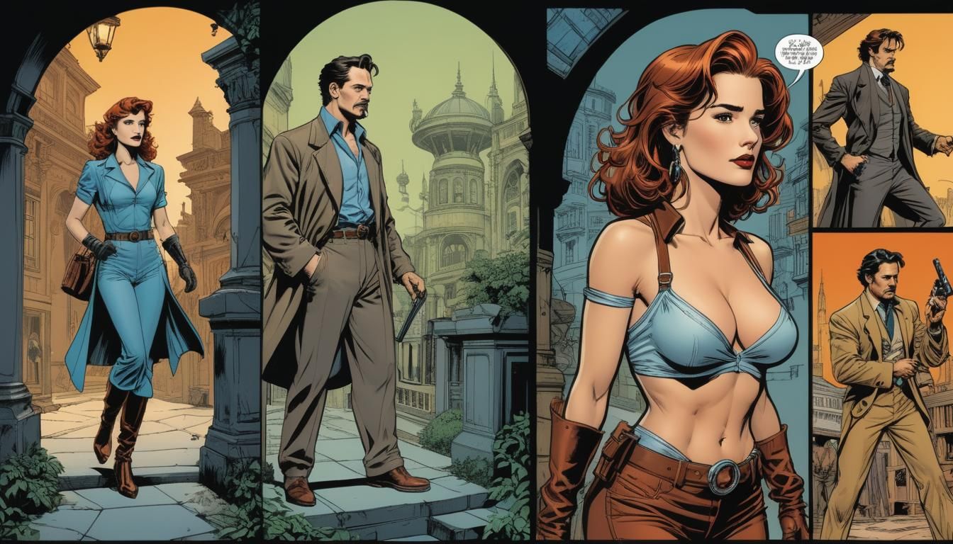 1940s Desert Adventure Comic Book Page