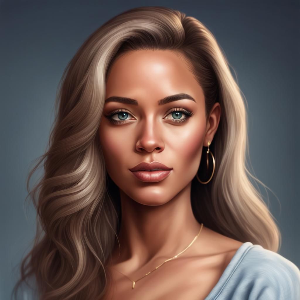 Realistic Portrait of an American Woman