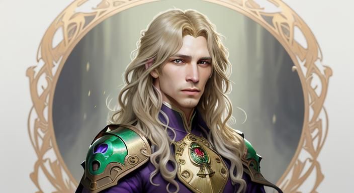 Handsome Teen Prince Portrait in Dark Fantasy Style