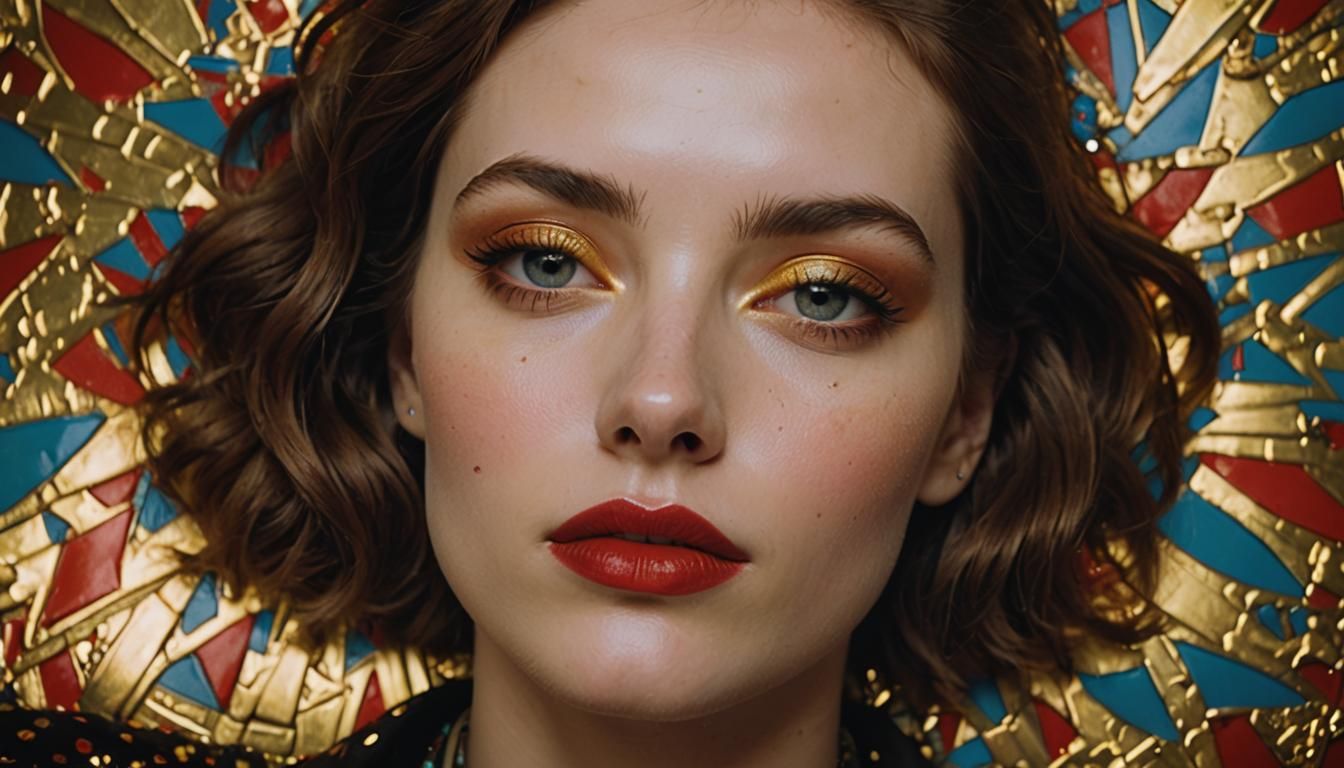 Bold Portrait with Soft Focus in Pop Art Style