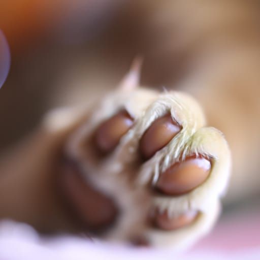 Close-Up of Cat Paws with Toe Beans