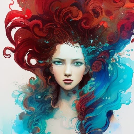 Sirionó Girl Portrait in Liquid Gouache Style