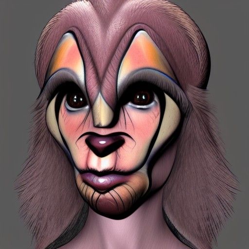 Detailed Harpy Face Concept Art