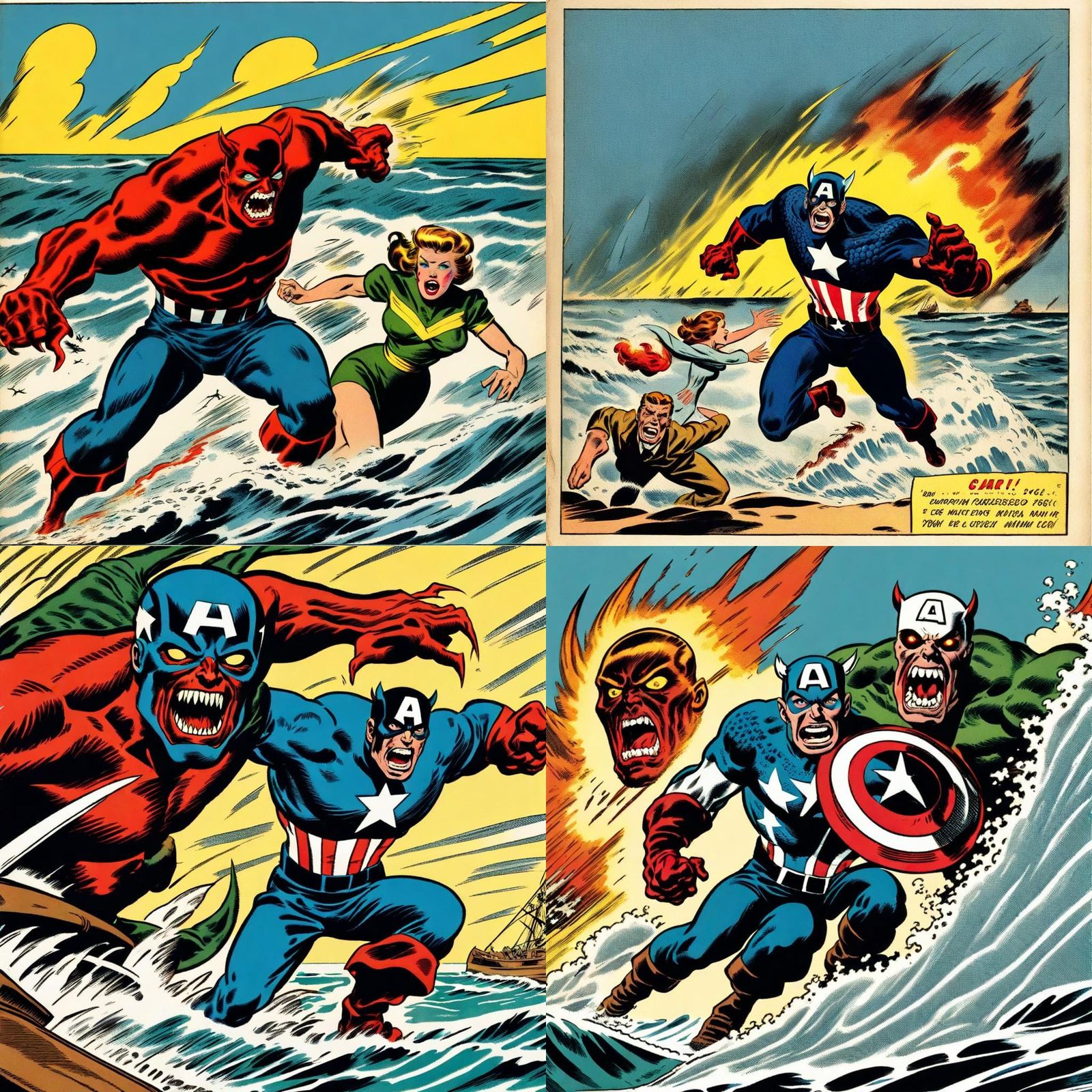 Evil Captain America Emerges: Comic Book Art