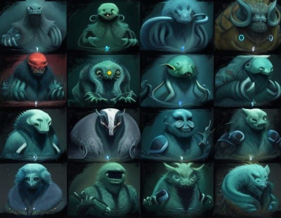 Realistic Monster Species Chart Field Guide