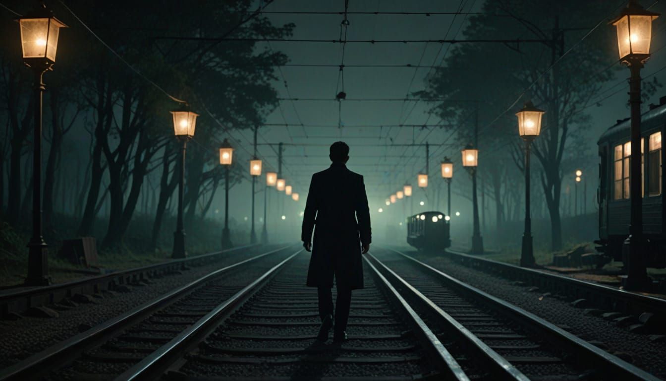 Mystical Lanterns Illuminate Abandoned Train Tracks