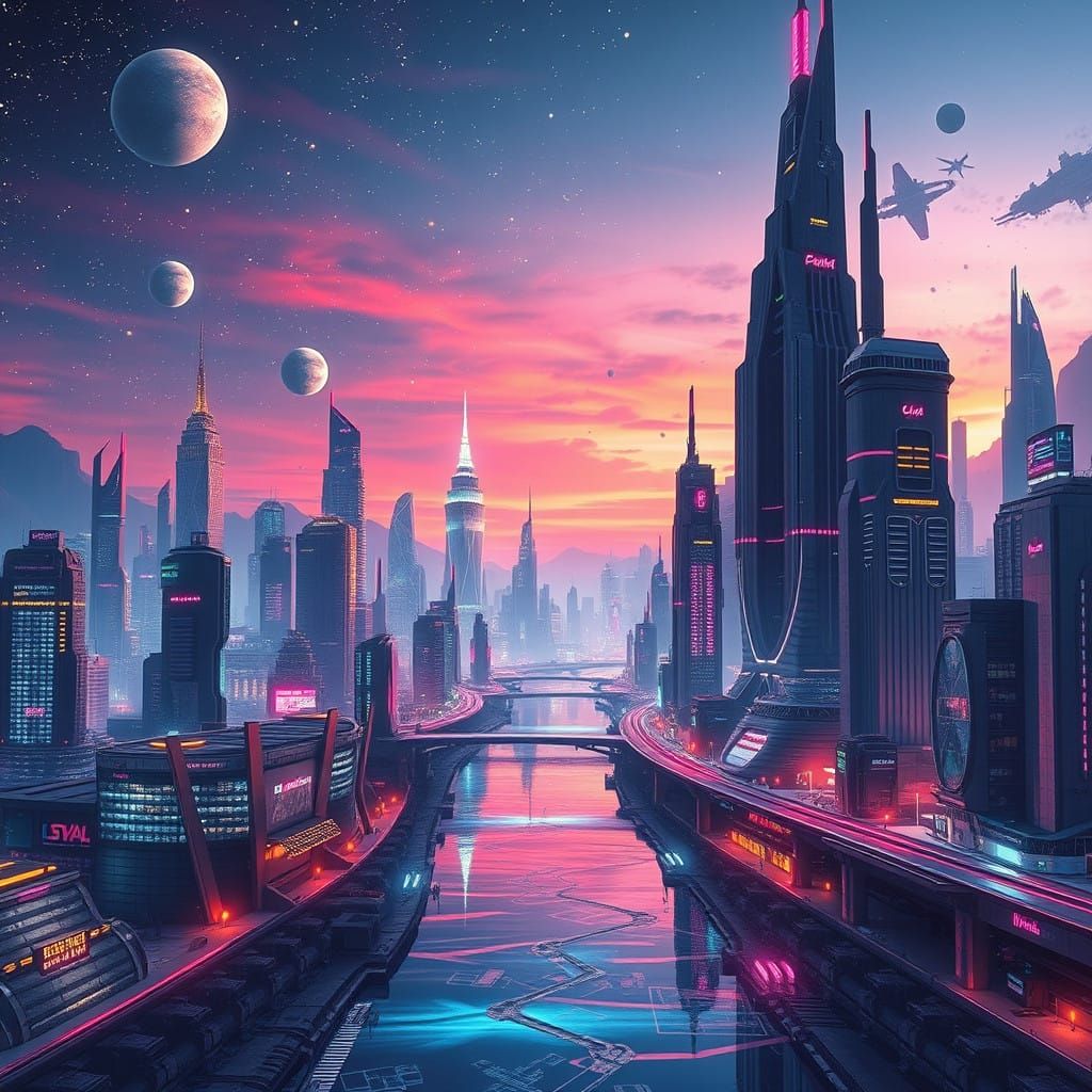 Galactic Metropolis Unveiled at Dusk
