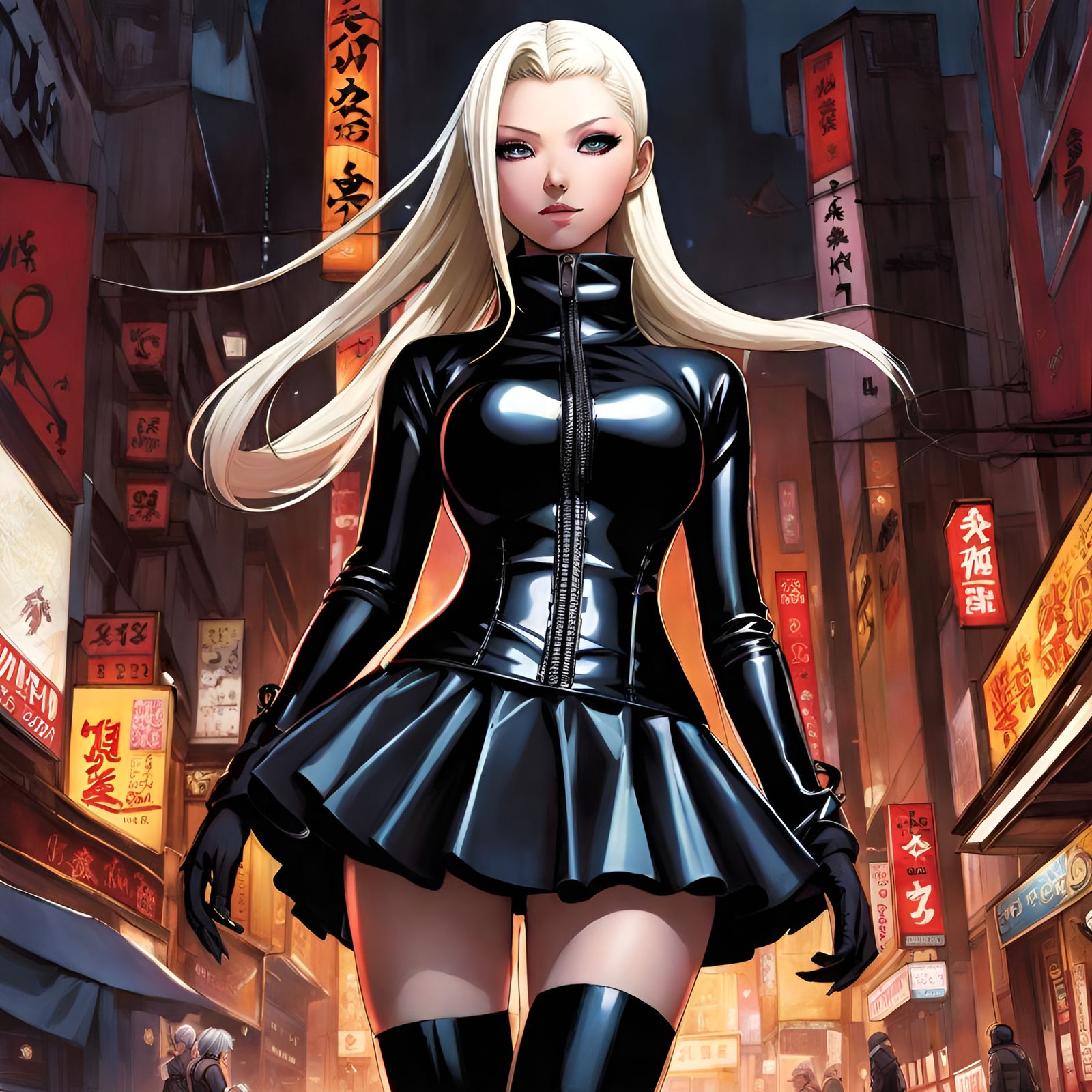Ino from Naruto in Latex: Hyperdetailed Fantasy Art