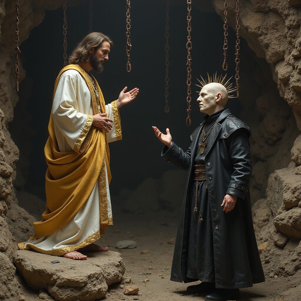 The Cenebite spoke of wonders and of pain but his heart was not moved by Christ. Jesus Wept