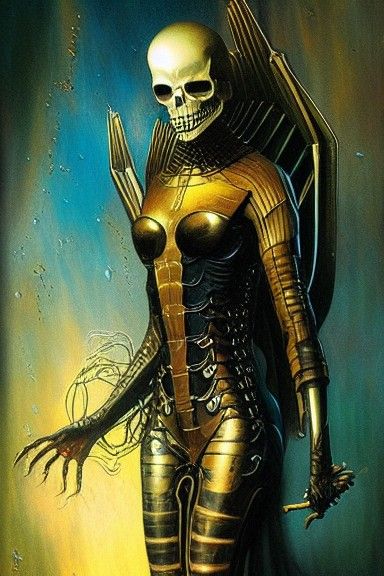 Death Tarot Card: Retro Sci-Fi Comic Art