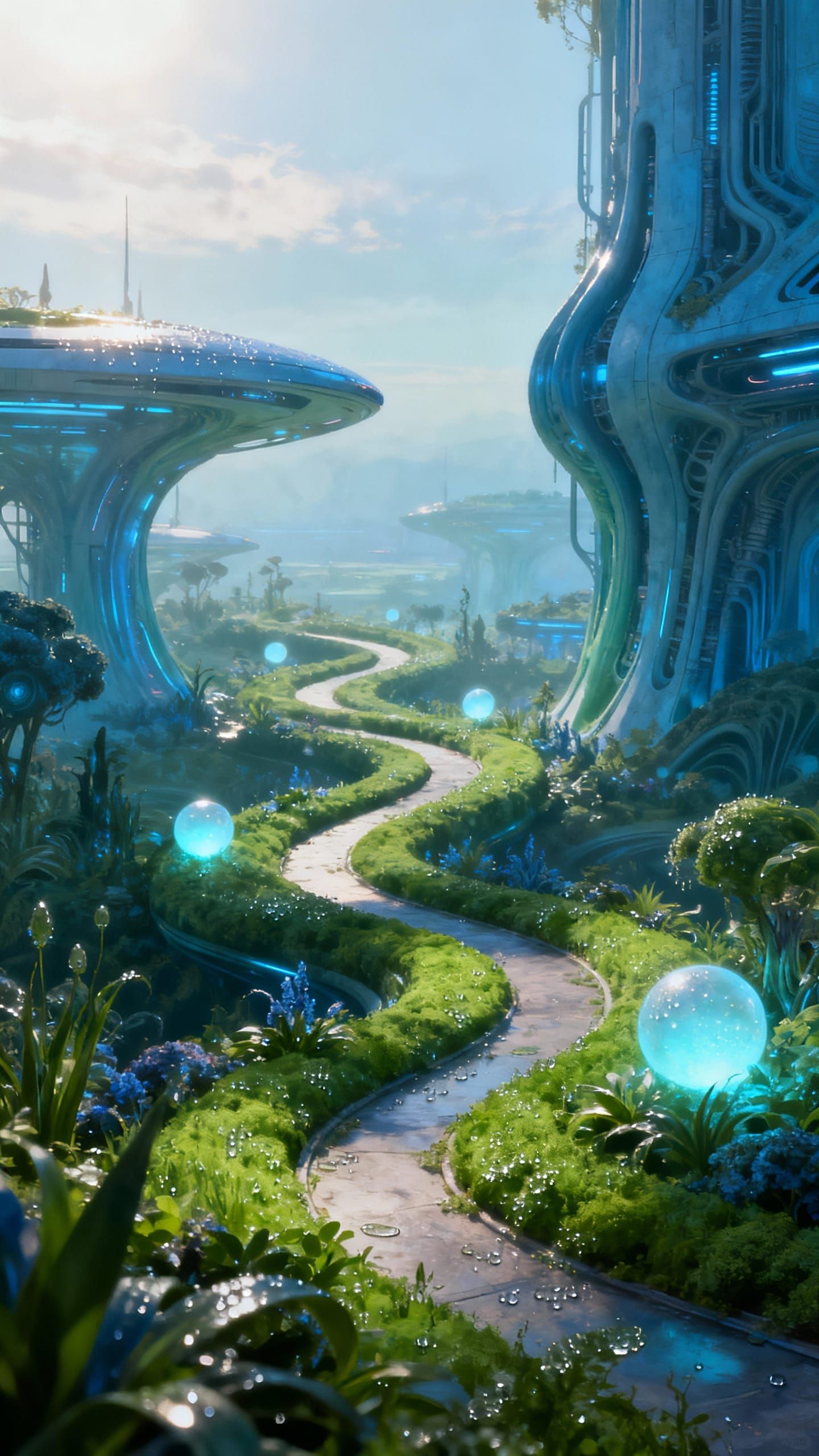 Frutiger Aero Landscape: Organic to Ethereal Blue