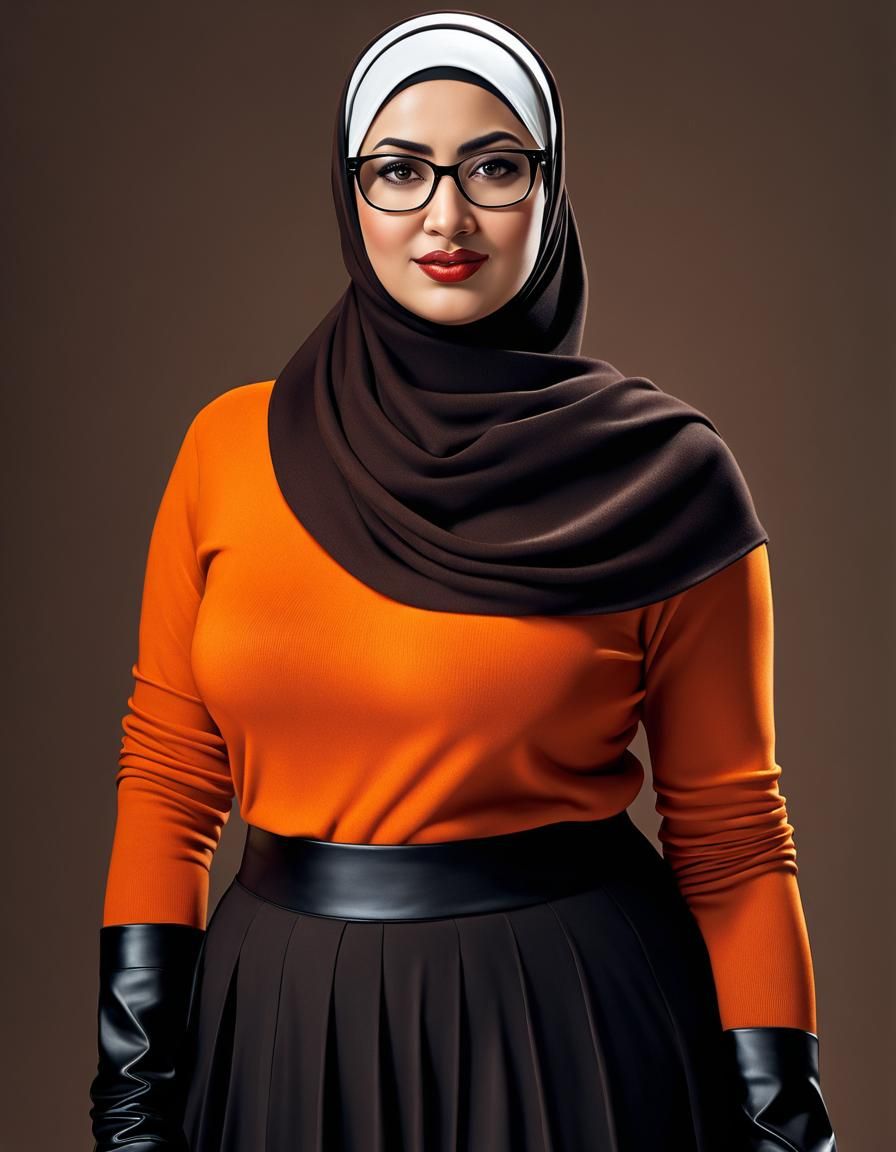 Detailed Portrait: Egyptian Woman in Hijab