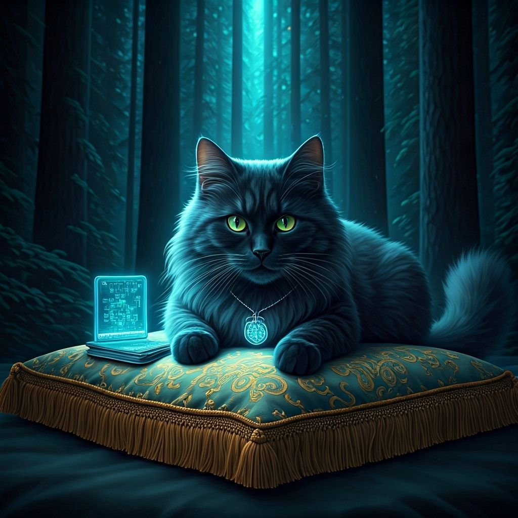 Cat Librarian in Hi-Tech Fantasy World