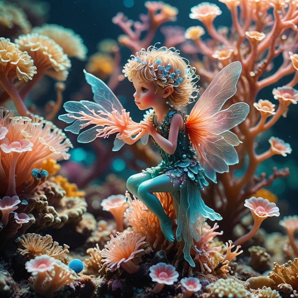 Coral Reef Fairy in Dreamy Macro Photography