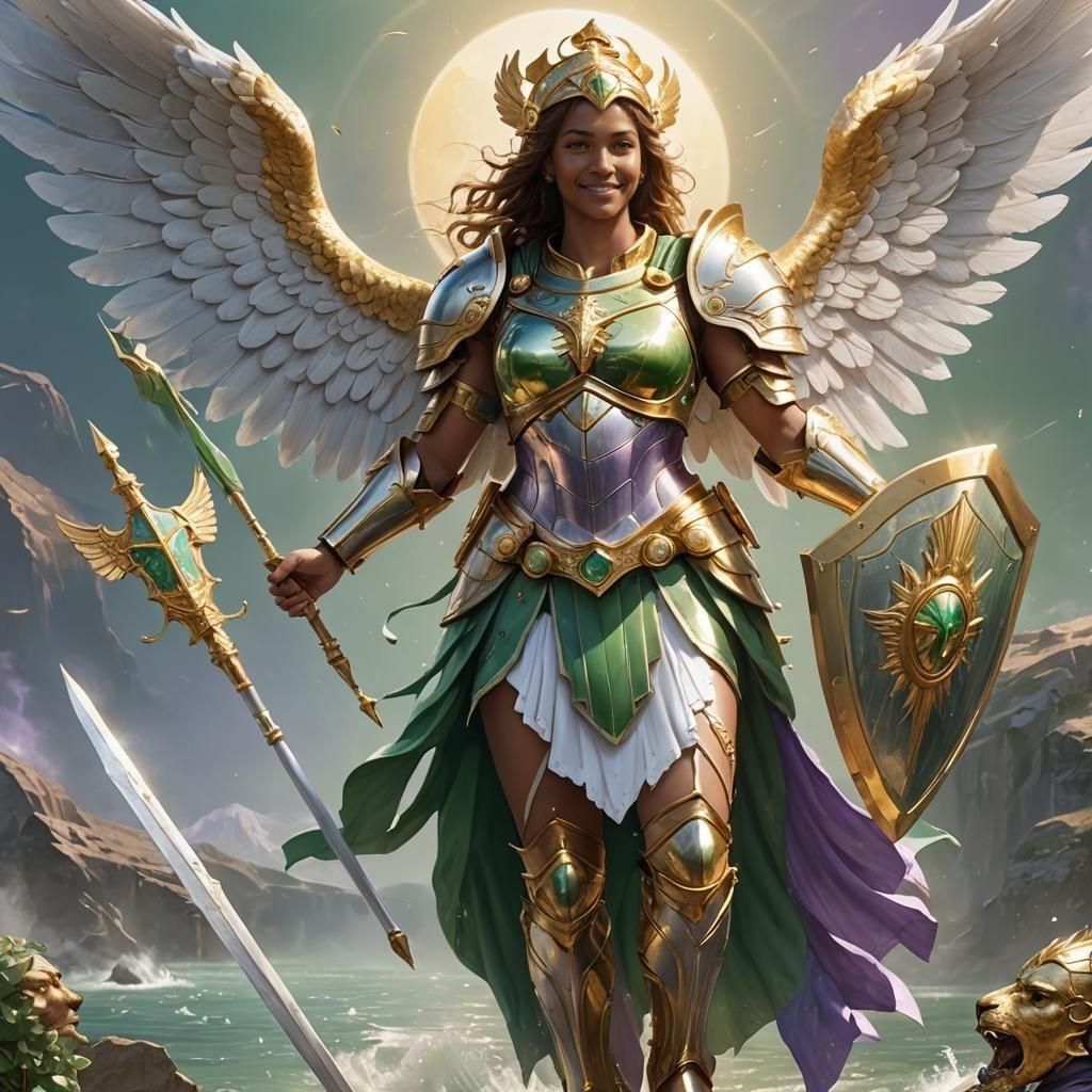 Guardian Angel Veuliah with Golden Shield