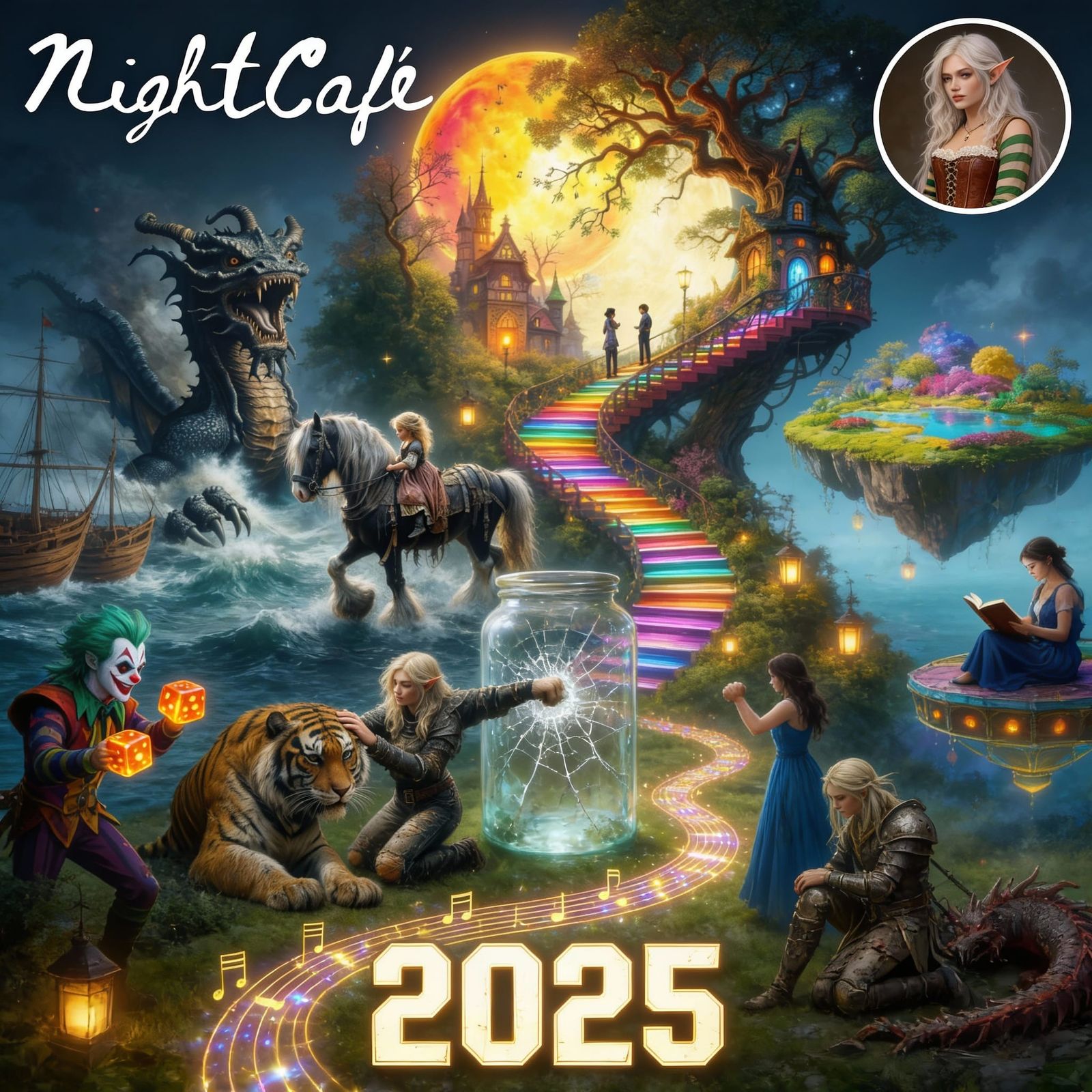 AI Art Collage: NightCafe Creations of 2025