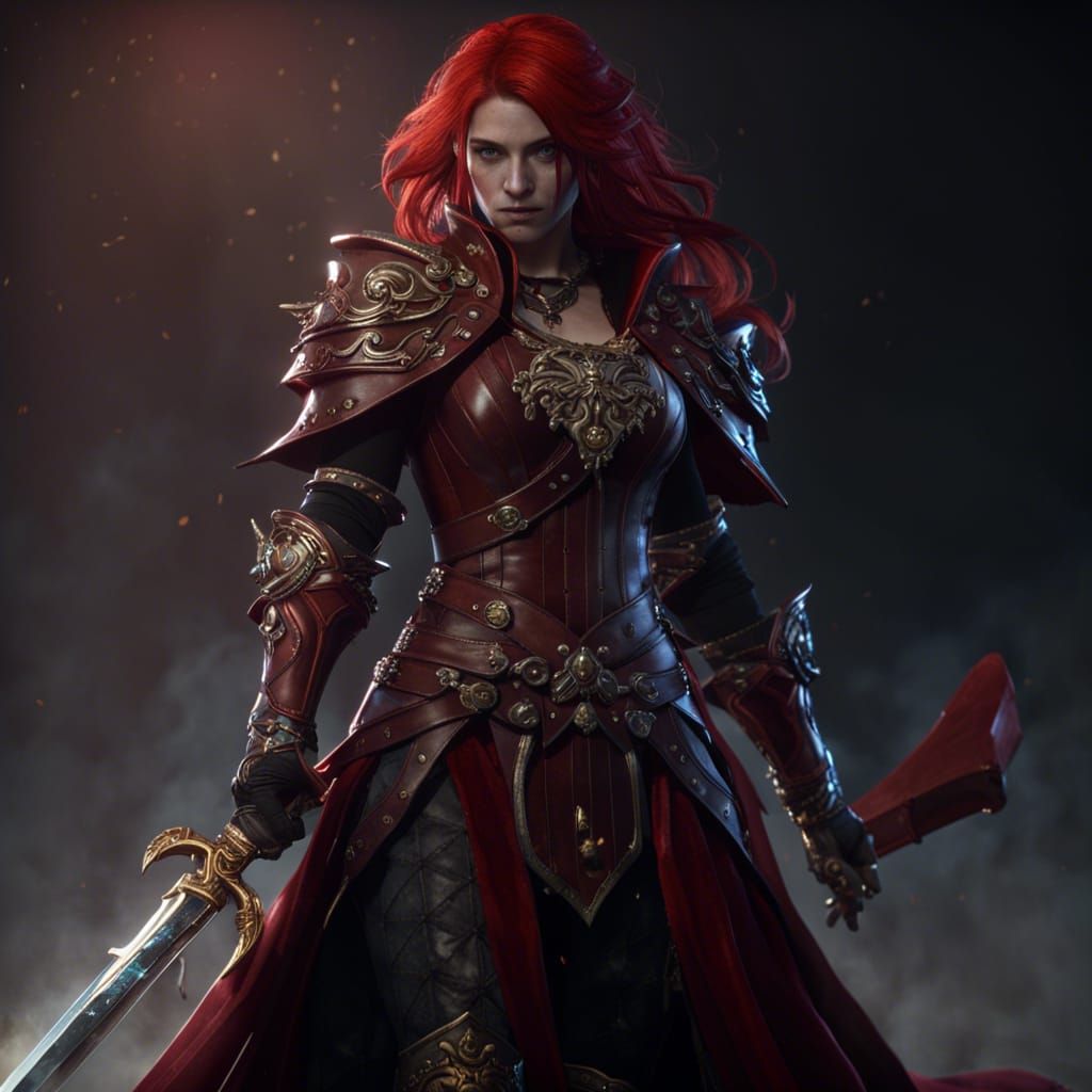 Malenia, Blade of Miquella, in Dark Fantasy 3D Render