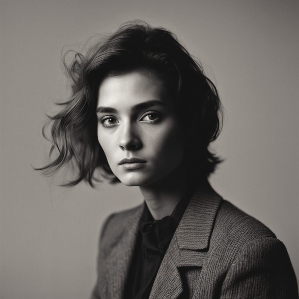 Elegant Woman Portrait with Gentle Expression