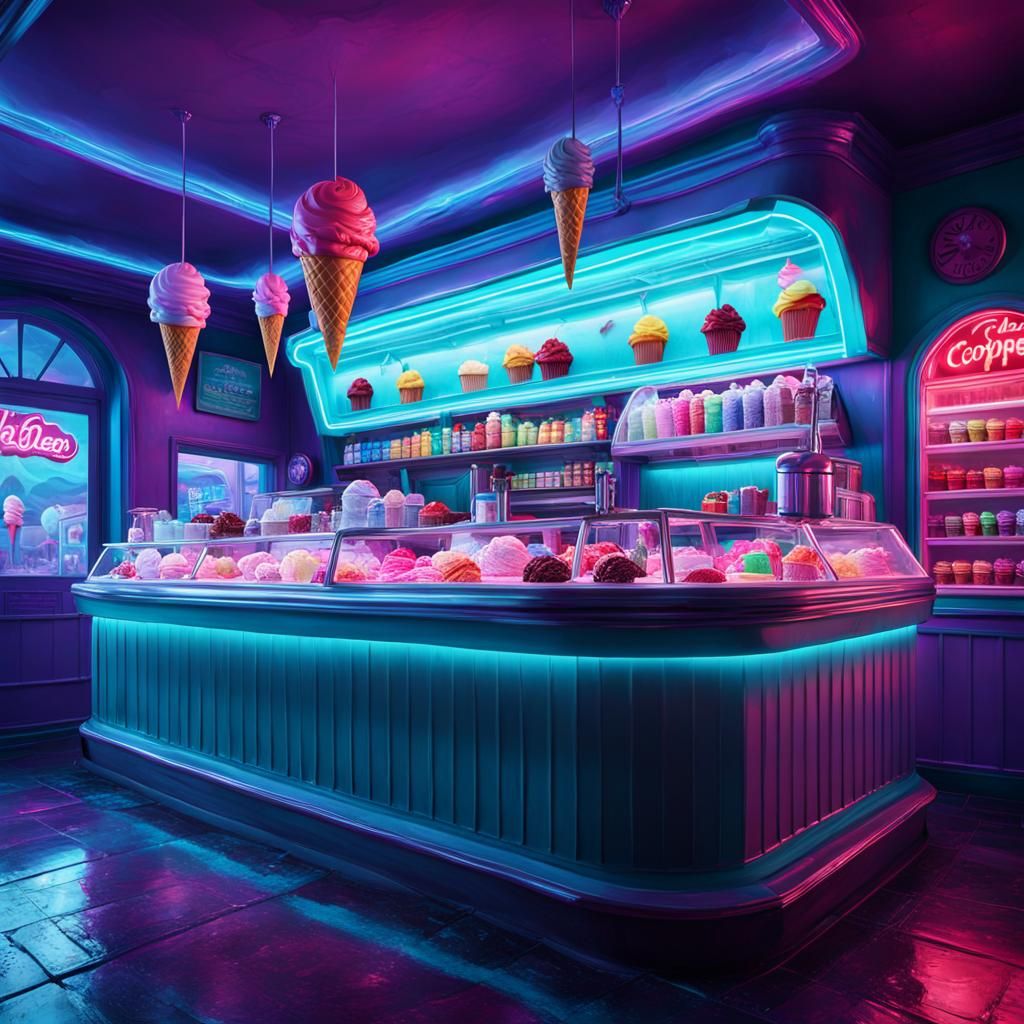 Ice Cream Shop Crime Scene: Concept Art