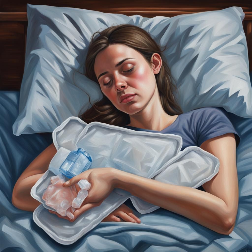 Young Woman Manages Chronic Pain in Bed