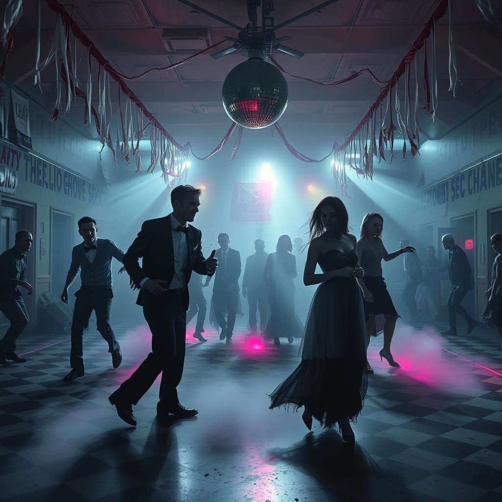 Zombie Prom Night in Decaying Gym