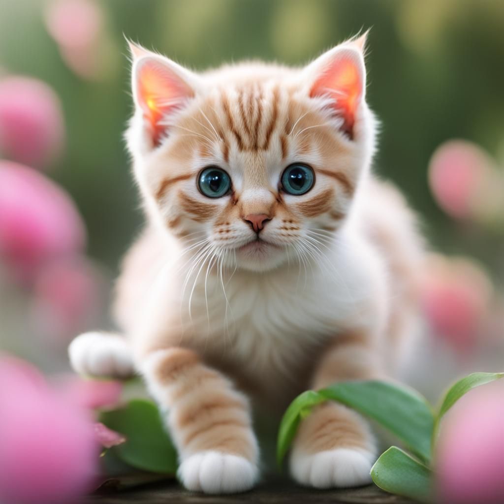 Adorable Kitten: An AI-Generated Image