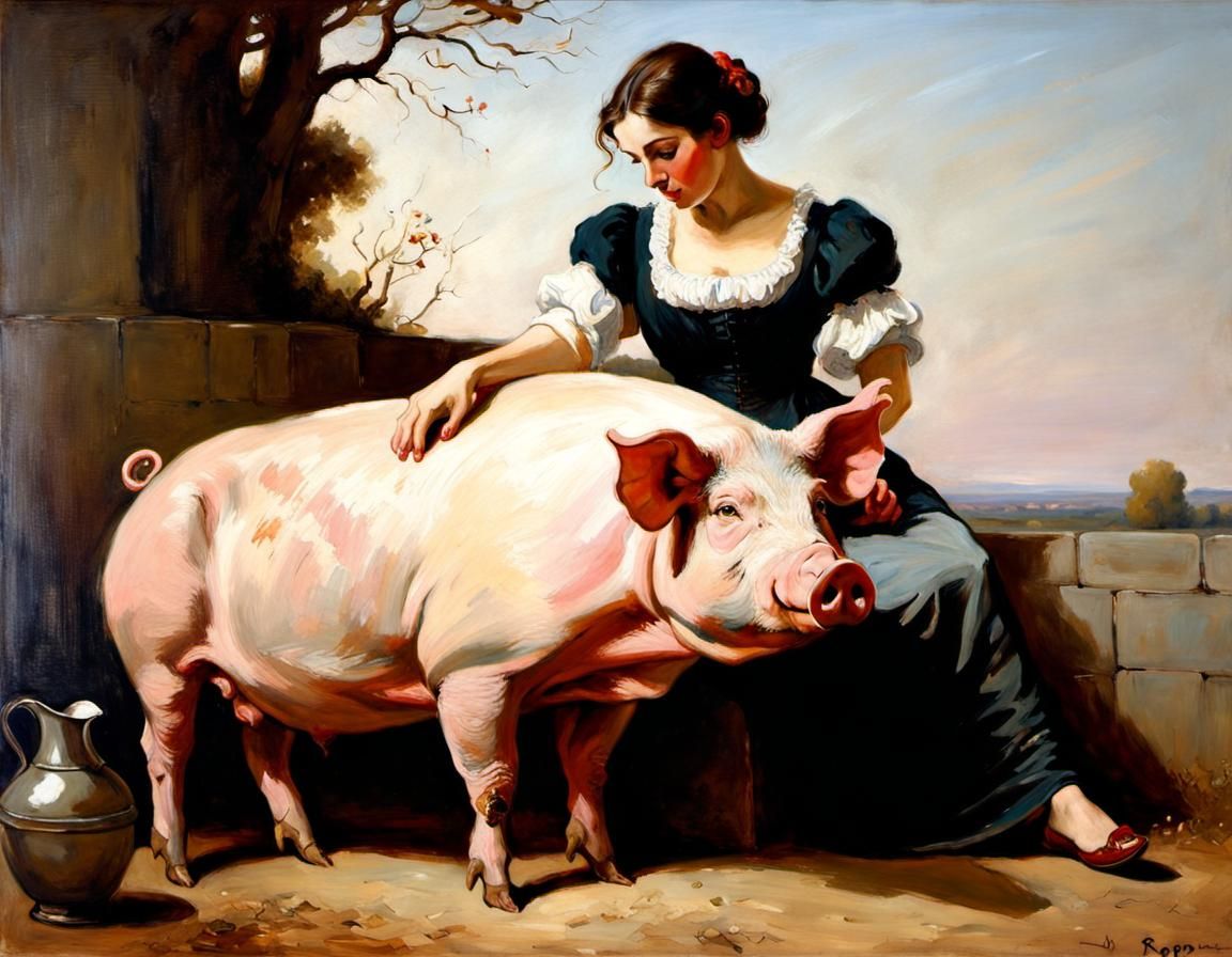 The Woman and the Pig