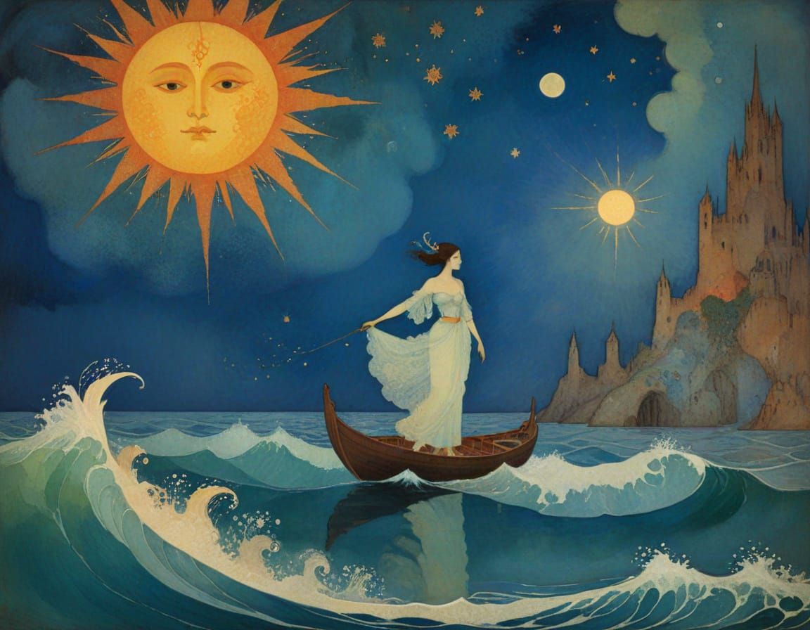 Voyage to the Western Indies with a Sun Eruption