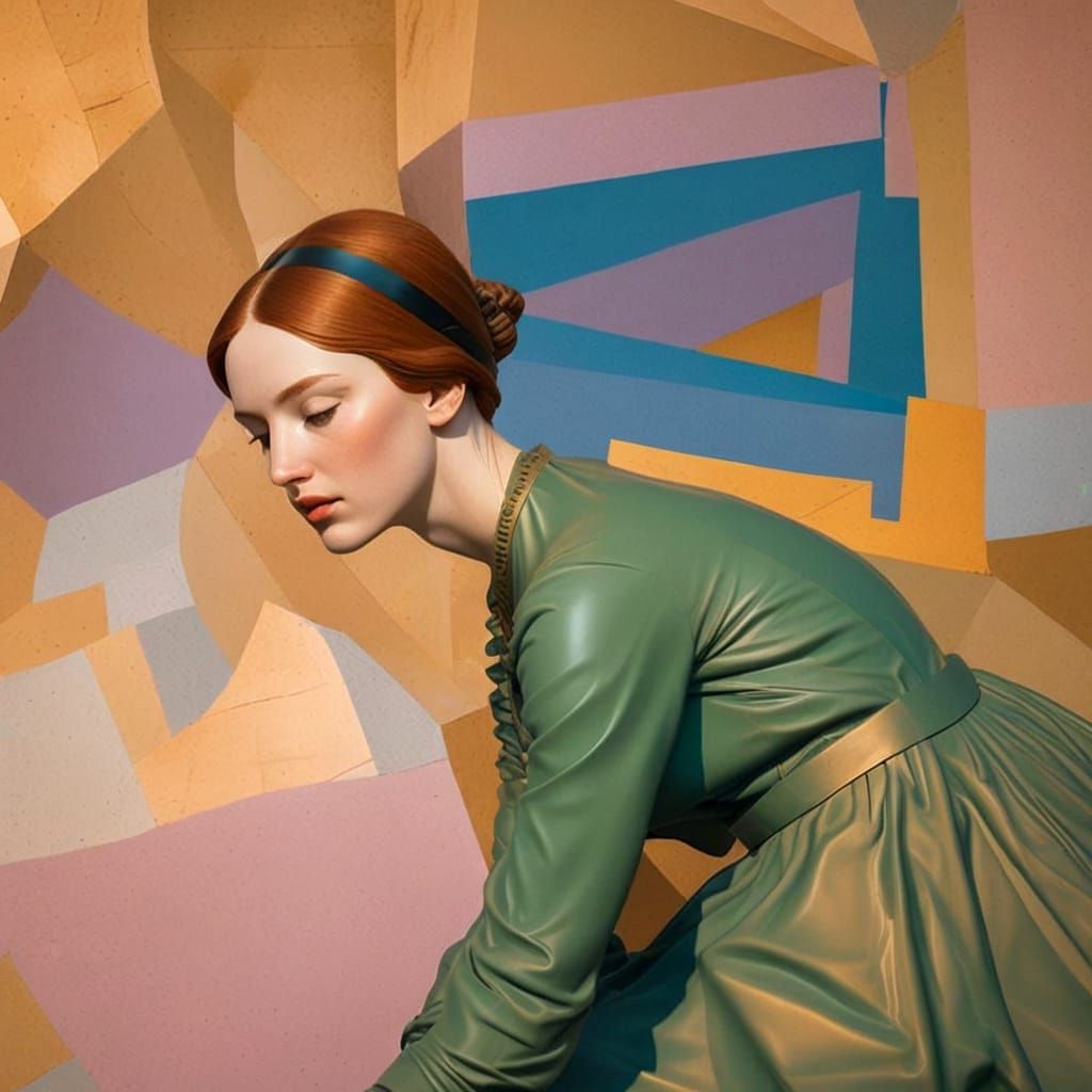 Sculptural Architecture Portrait Mashup