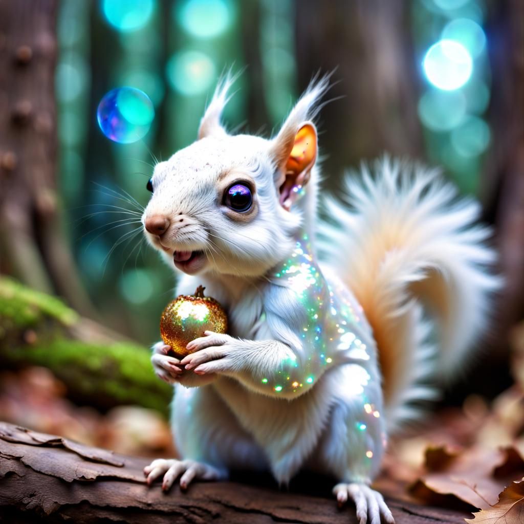 Enchanted Fairycore Squirrel in Fantasy Forest